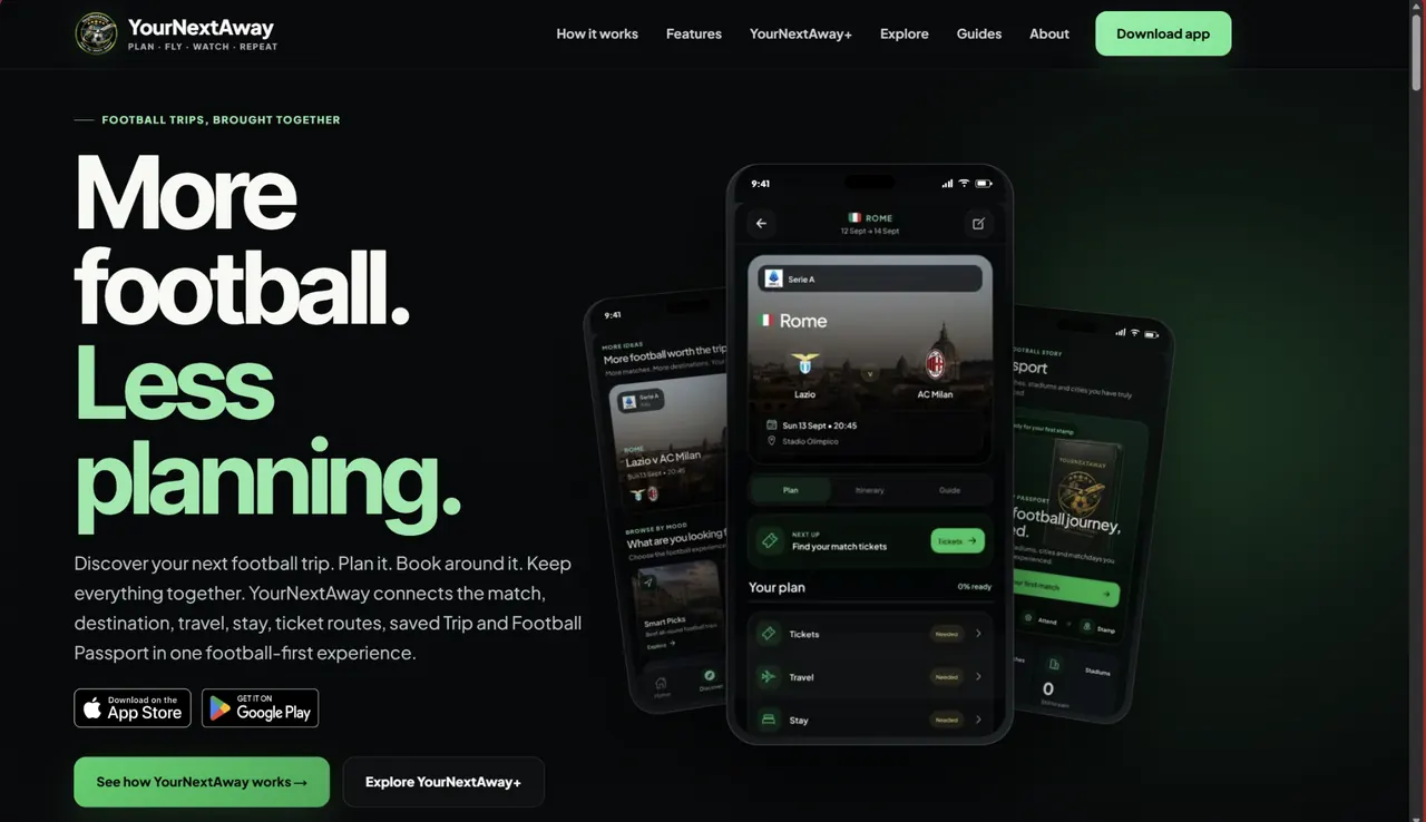 YourNextAway homepage